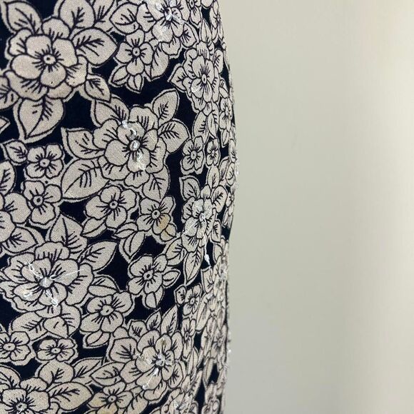 Dress Barn Beaded Whimsigoth Fairy Tan and Black Ruffle Sleeve Maxi Dress - Picture 4 of 6